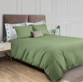 Sage Green Duvet Cover King Size Microfiber Duvet Cover with Zipper Duvet Cover Set with 2 Pillow Shams Luxury Soft Comforter Cover King Size 104 x 90