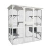 XPT018 cat cage box lovely house cute pet play speace Wooden White Medium