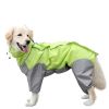 A Raincoat for all small and large dogs; Pet raincoat Medium large dog Golden hair Samo Alaska waterproof four foot raincoat Dog hooded raincoat