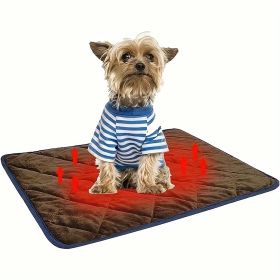 Dog Cat Bed, Cat Dog Non-Slip Mat (Color: Brown, size: S)